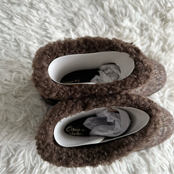 Circus NY By Sam Edelman Clare Faux Fur Lined Bootie Brown New In Box Size 8 - Picture 7 of 10